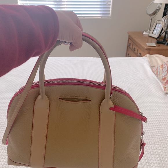 Coach Purse - Tan and Hot Pink Leather - Picture 4 of 4